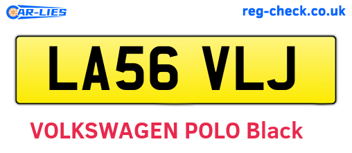 LA56VLJ are the vehicle registration plates.