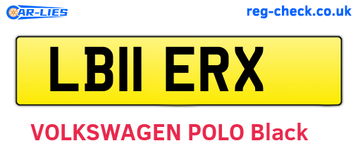 LB11ERX are the vehicle registration plates.