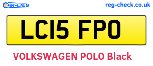 LC15FPO are the vehicle registration plates.