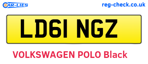 LD61NGZ are the vehicle registration plates.
