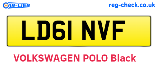 LD61NVF are the vehicle registration plates.