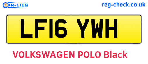 LF16YWH are the vehicle registration plates.