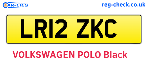 LR12ZKC are the vehicle registration plates.