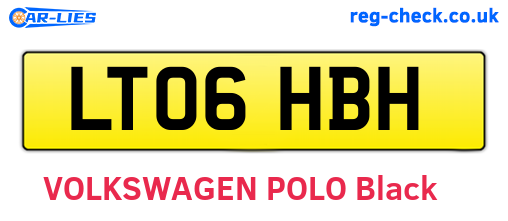 LT06HBH are the vehicle registration plates.