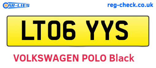 LT06YYS are the vehicle registration plates.
