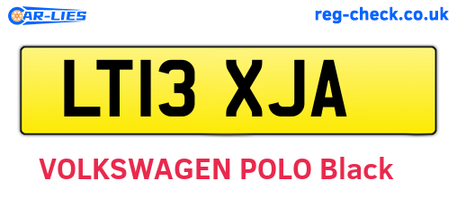 LT13XJA are the vehicle registration plates.