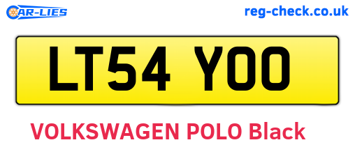 LT54YOO are the vehicle registration plates.
