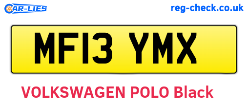 MF13YMX are the vehicle registration plates.