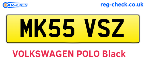 MK55VSZ are the vehicle registration plates.