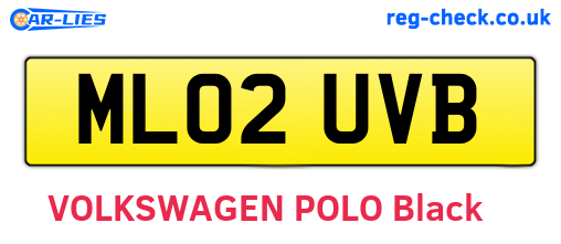 ML02UVB are the vehicle registration plates.