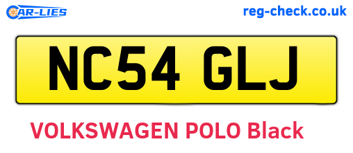 NC54GLJ are the vehicle registration plates.