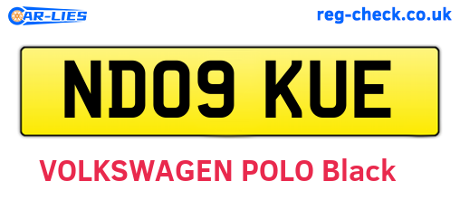 ND09KUE are the vehicle registration plates.