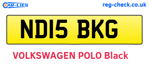 ND15BKG are the vehicle registration plates.