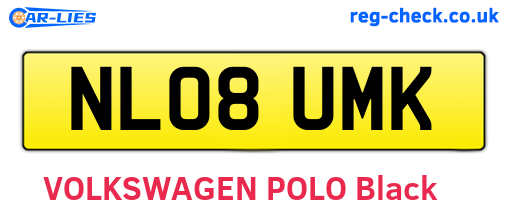 NL08UMK are the vehicle registration plates.