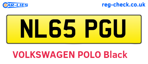 NL65PGU are the vehicle registration plates.