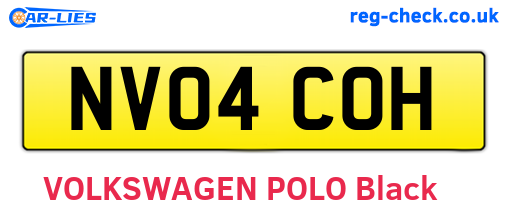 NV04COH are the vehicle registration plates.
