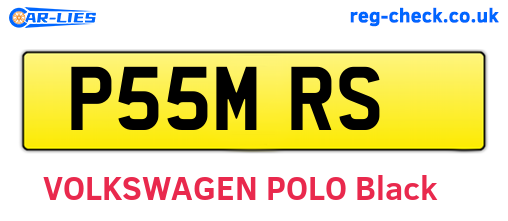 P55MRS are the vehicle registration plates.