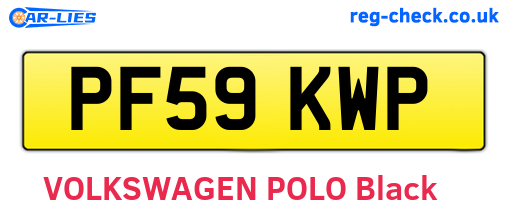 PF59KWP are the vehicle registration plates.