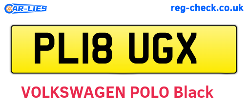 PL18UGX are the vehicle registration plates.