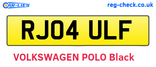 RJ04ULF are the vehicle registration plates.