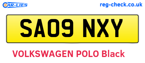 SA09NXY are the vehicle registration plates.