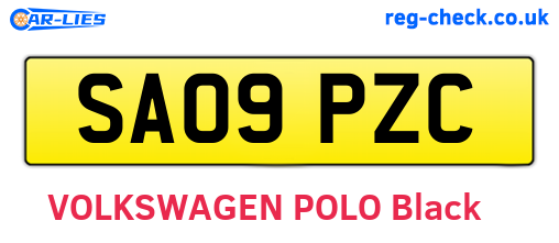 SA09PZC are the vehicle registration plates.