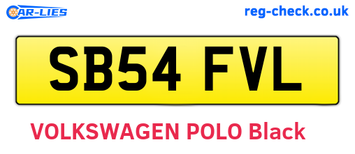 SB54FVL are the vehicle registration plates.