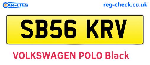 SB56KRV are the vehicle registration plates.