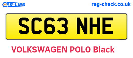 SC63NHE are the vehicle registration plates.