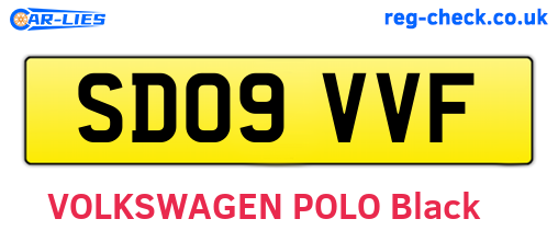SD09VVF are the vehicle registration plates.