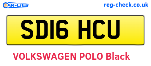 SD16HCU are the vehicle registration plates.