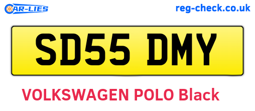 SD55DMY are the vehicle registration plates.