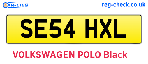 SE54HXL are the vehicle registration plates.