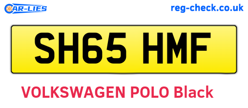 SH65HMF are the vehicle registration plates.