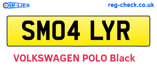SM04LYR are the vehicle registration plates.