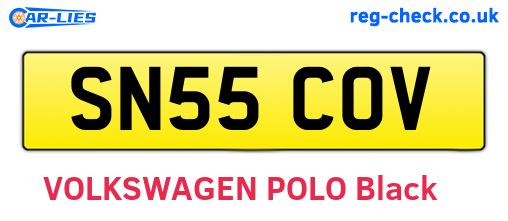 SN55COV are the vehicle registration plates.
