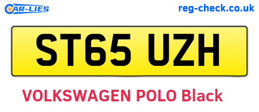 ST65UZH are the vehicle registration plates.