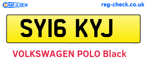 SY16KYJ are the vehicle registration plates.