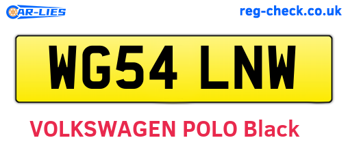 WG54LNW are the vehicle registration plates.