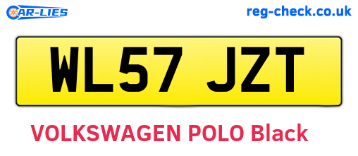 WL57JZT are the vehicle registration plates.