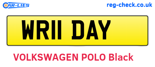 WR11DAY are the vehicle registration plates.