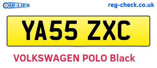 YA55ZXC are the vehicle registration plates.
