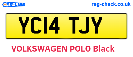 YC14TJY are the vehicle registration plates.