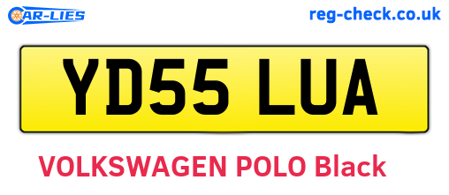 YD55LUA are the vehicle registration plates.