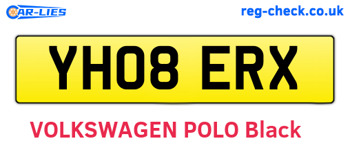 YH08ERX are the vehicle registration plates.