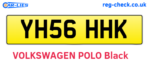 YH56HHK are the vehicle registration plates.