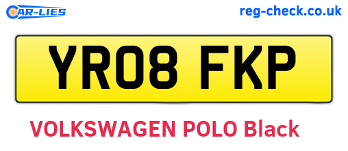 YR08FKP are the vehicle registration plates.