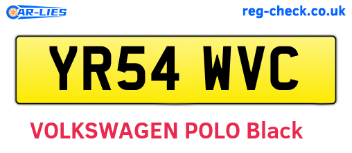 YR54WVC are the vehicle registration plates.