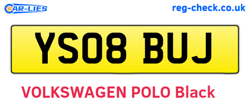 YS08BUJ are the vehicle registration plates.