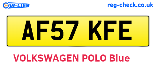 AF57KFE are the vehicle registration plates.